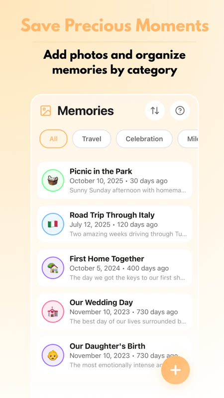 LoveKeeper Bucket List - Set and achieve relationship goals together
